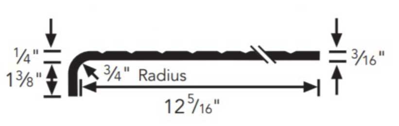 620D Round Nose Stair Tread Profile