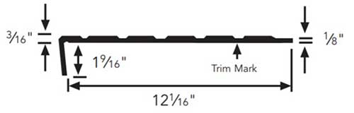 780R Rubber Stair Tread Profile